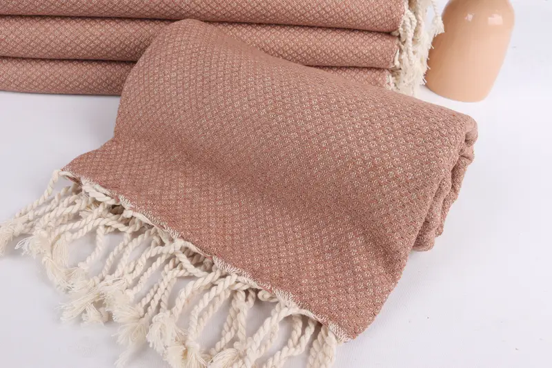 Travel towel, Bridal Shower Gifts, 64x38 Cotton Geometric Towel, Luxury Turkish peshtemal beach towel, Large Turkish Towel, Sand-free towel - 4