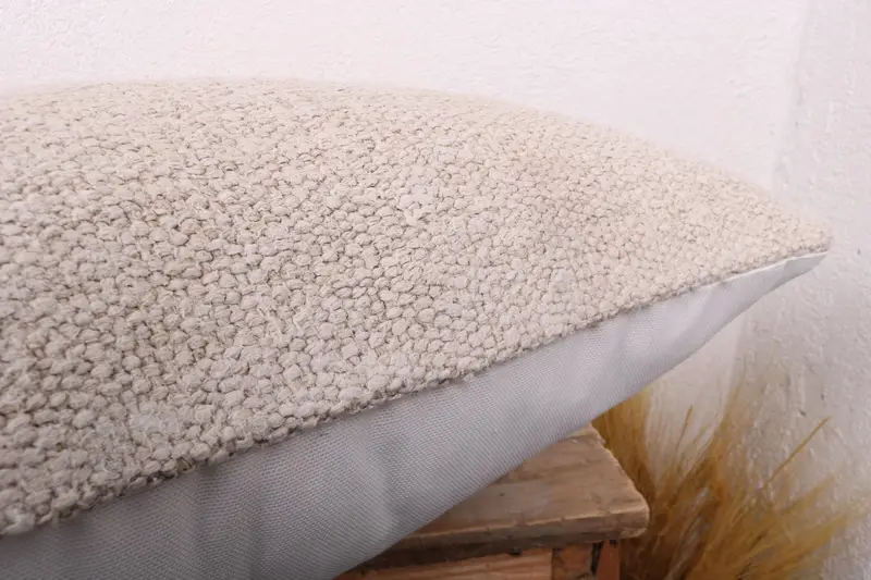 Pillow for Couch, Pillow Sham, Bench Cushion Cover, Handwoven Pillow Cover, Handmade Kilim Cushion, 16x24 White Pillow Case, Vintage Kilim Pillow - 6