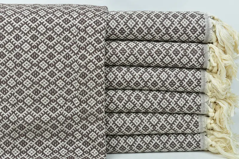 Thin towel, 70x40 Cotton Diamond Towel, Wedding Shower Gift, Turkish Beach Towel Bulk, Peshtemal Towel, Luxury Beach Towel, Quick-dry peshtemal - 1