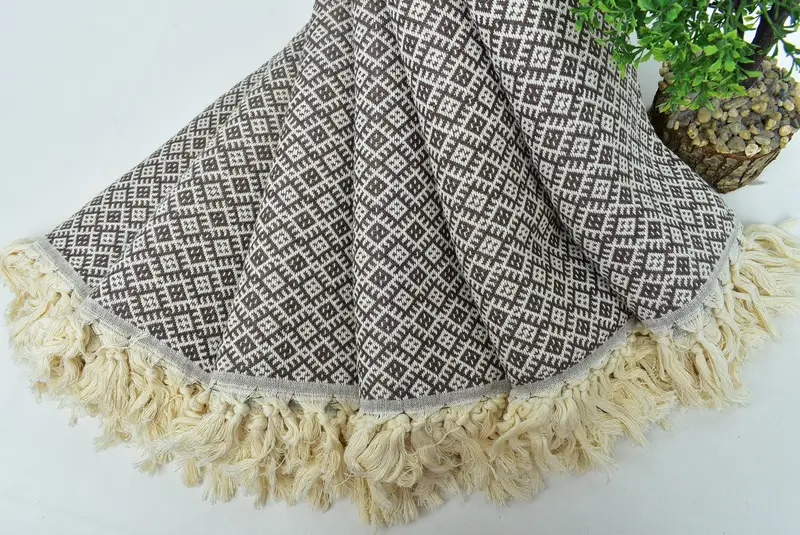 Thin towel, 70x40 Cotton Diamond Towel, Wedding Shower Gift, Turkish Beach Towel Bulk, Peshtemal Towel, Luxury Beach Towel, Quick-dry peshtemal - 4