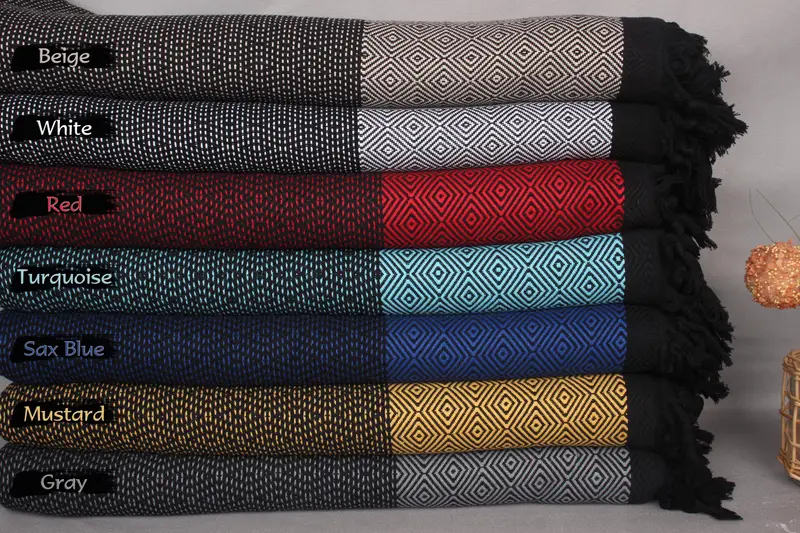 100x80 Cotton Diamond Towel, Turkish Blanket, Bachelorette Party Favors, Valentines Day Gift For Him, Thanksgiving Tablecloth, Bridesmaid Gifts - 1