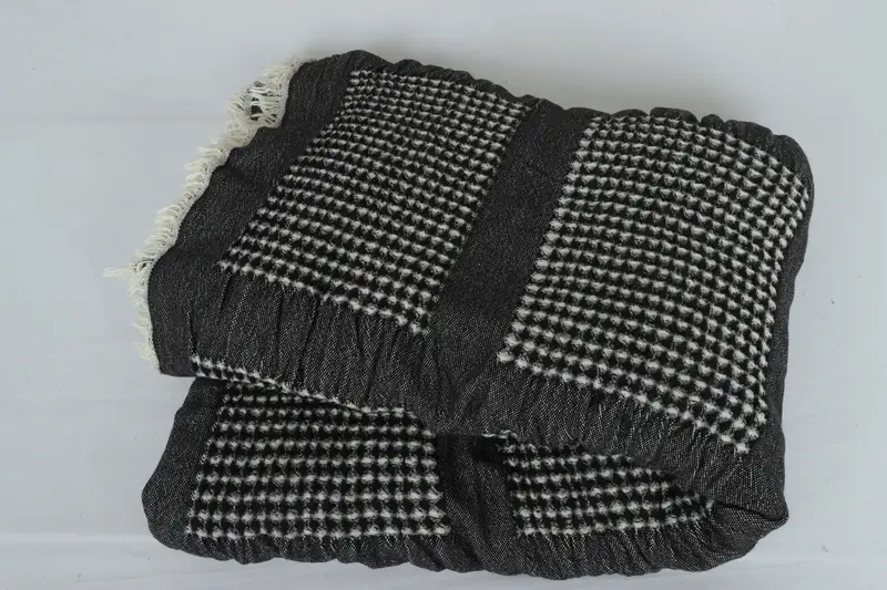 Housewarming Gift, Boho Throw Blankets, Aesthetic Blanket, Turkish Bedspread, 84x80 Cotton Waffle Towel, Tablecloth, Bachelorette Party Favors Beach - 6