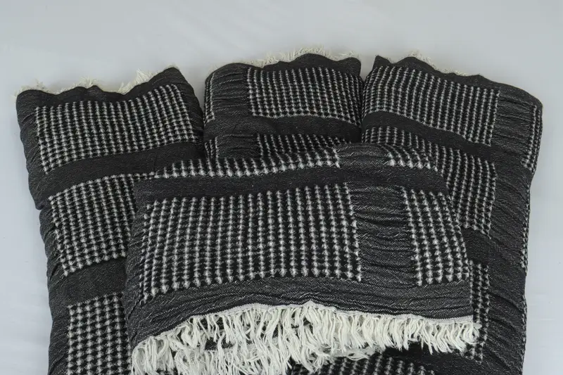 Housewarming Gift, Boho Throw Blankets, Aesthetic Blanket, Turkish Bedspread, 84x80 Cotton Waffle Towel, Tablecloth, Bachelorette Party Favors Beach - 5