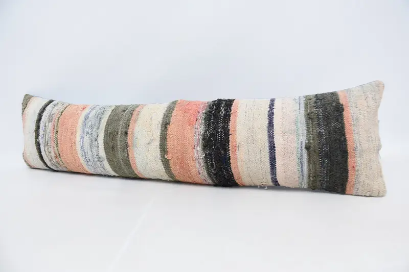 Wholesale Pillow Case, Vintage Pillow Sham, Cushion, Vintage Pillow, Vintage Kilim Pillow, Customized Cushion Case, 12x48 Green Pillow, Gift Pillow - 4