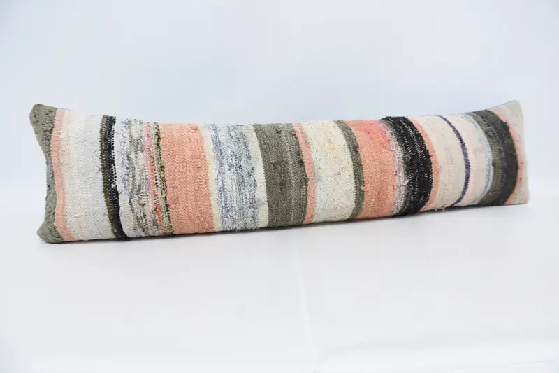 Wholesale Pillow Case, Vintage Pillow Sham, Cushion, Vintage Pillow, Vintage Kilim Pillow, Customized Cushion Case, 12x48 Green Pillow, Gift Pillow - 3
