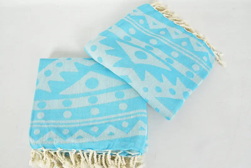 70x40 Cotton Round Pattern Towel, Bridal Shower Favor, Quick-dry travel peshtemal towel, Gifts For Him, Bridesmaid Gift, Luxury towel, Spa Towel - 6