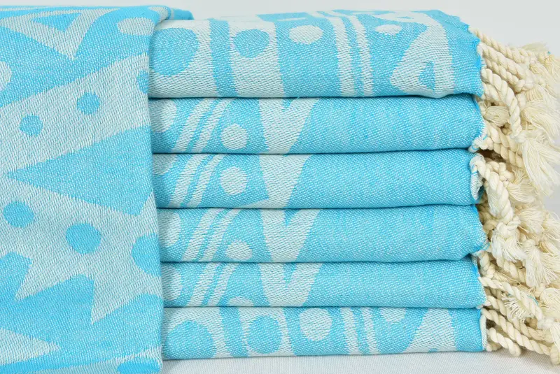 70x40 Cotton Round Pattern Towel, Bridal Shower Favor, Quick-dry travel peshtemal towel, Gifts For Him, Bridesmaid Gift, Luxury towel, Spa Towel - 1