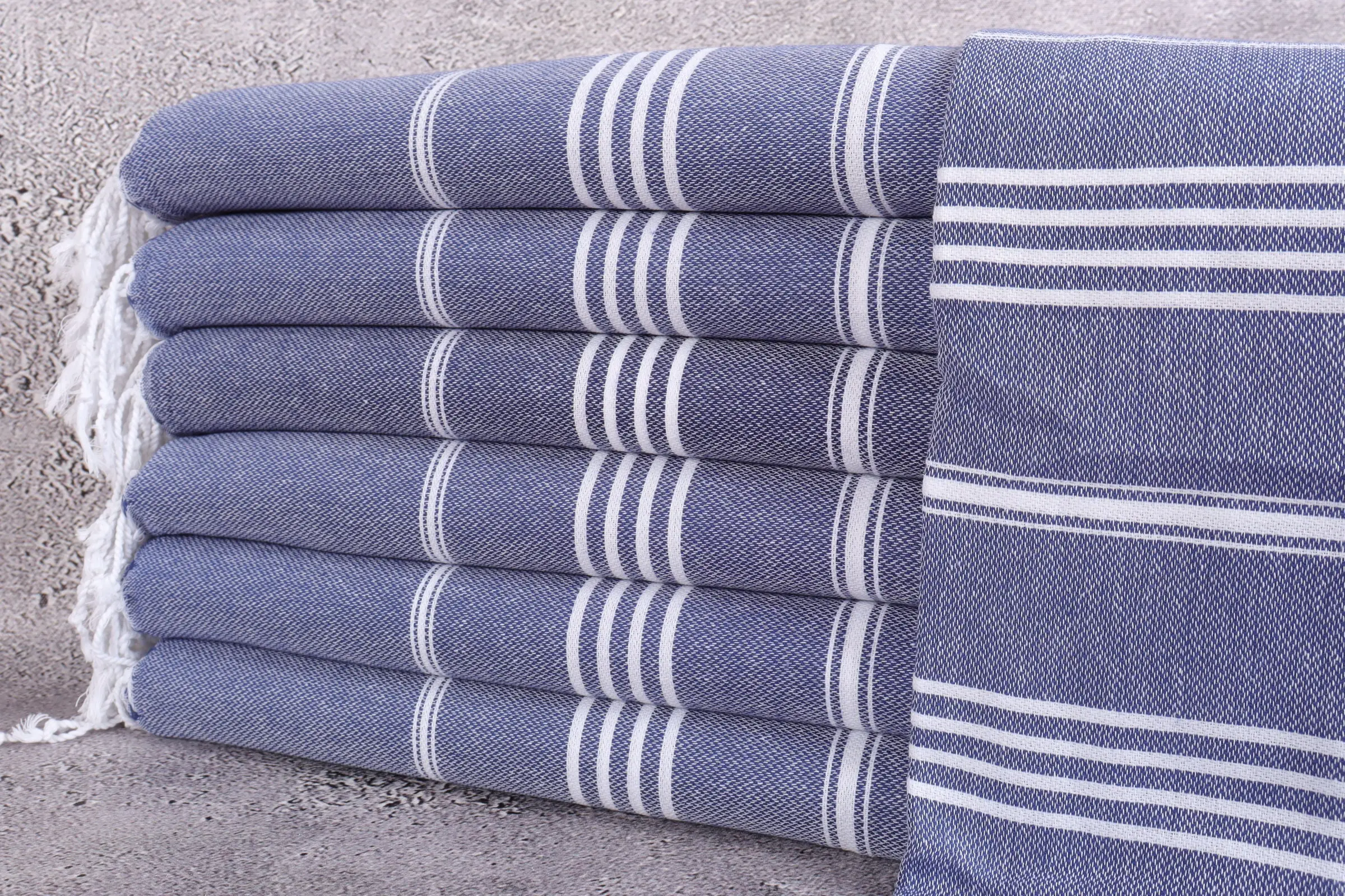 Wholesale Turkish Bath Towel Striped Beige, 40x71 Inches - 1