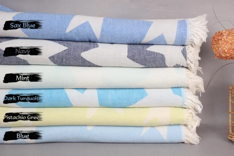 Bachelorette Party Favor, Monogrammed Beach Towel, Sand-free towel, 68x36 Cotton Star Design Towel, Custom Turkish Towel, Beach Towel Gift - 1