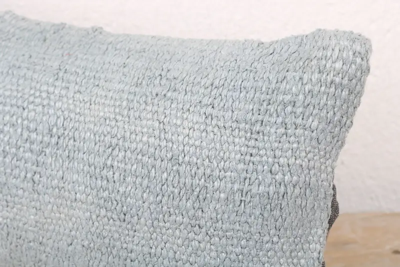 Pillow, Throw Kilim Pillow, Boho Pillow, Sofa Bolster Cushion Case, 8x16 Gray Cushion Cover, Boho Pillow Sham Cover, Vintage Throw Cushion Case - 5