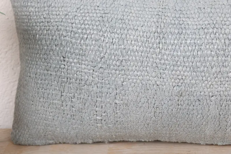 Pillow, Throw Kilim Pillow, Boho Pillow, Sofa Bolster Cushion Case, 8x16 Gray Cushion Cover, Boho Pillow Sham Cover, Vintage Throw Cushion Case - 3