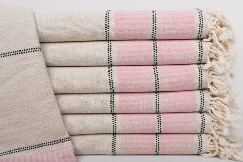 Bachelorette Party Favors, Personalized Wedding Gift, Unique Wedding Gift, 70x40 Linen Striped Towel, Lightweight towel, Personalized Gift For Her - 1