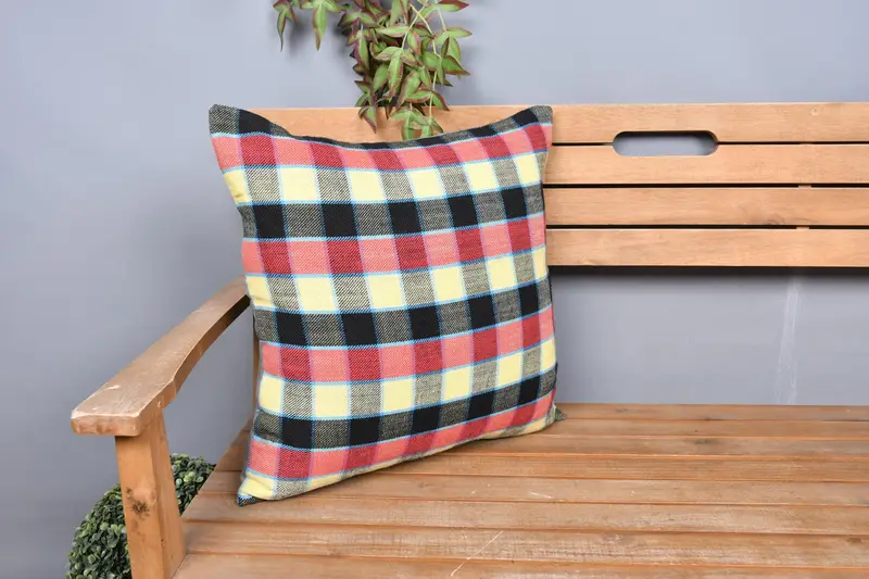 20x20 Yellow Cushion, Chair Cushion Case, Vintage Kilim Throw Pillow, Pillow Sham, Turkish Pillow, Ethnical Kilim Rug Pillow - 1