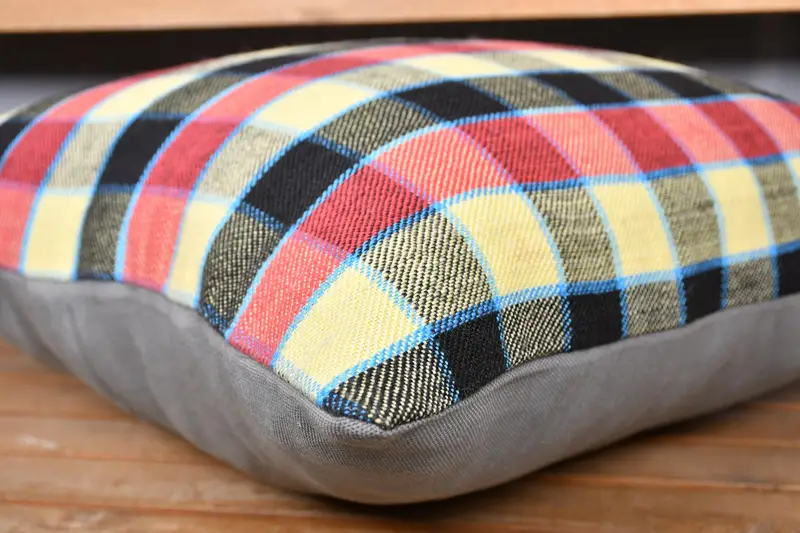 20x20 Yellow Cushion, Chair Cushion Case, Vintage Kilim Throw Pillow, Pillow Sham, Turkish Pillow, Ethnical Kilim Rug Pillow - 3