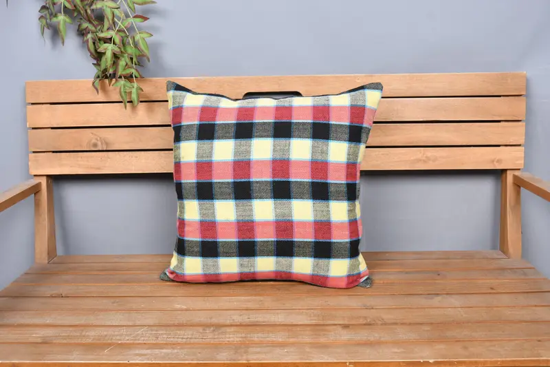 20x20 Yellow Cushion, Chair Cushion Case, Vintage Kilim Throw Pillow, Pillow Sham, Turkish Pillow, Ethnical Kilim Rug Pillow - 6