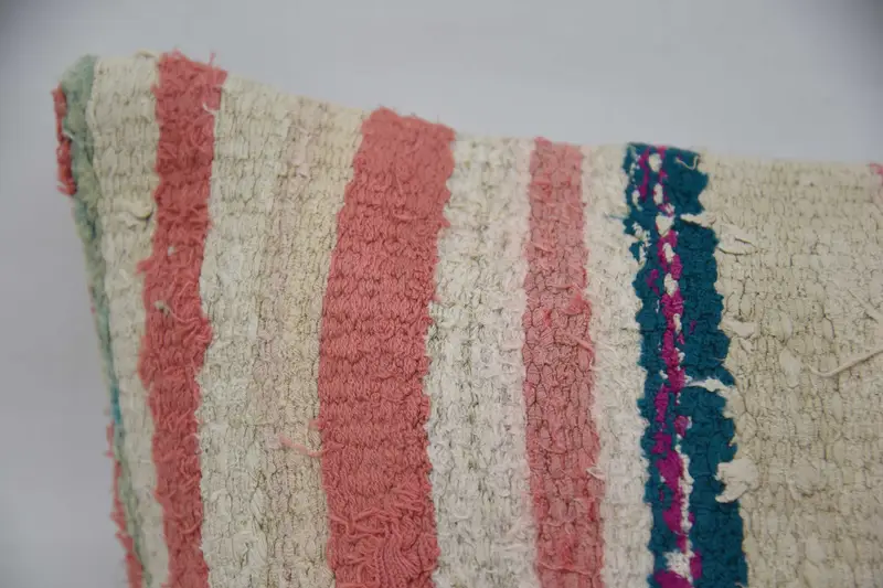 Turkish Kilim Pillow, Ethnical Kilim Rug Pillow, Home Decor Pillow, 16x24 Red Pillow, Bohemian Cushion Pillow, Pillow, Retro Pillow Sham - 2