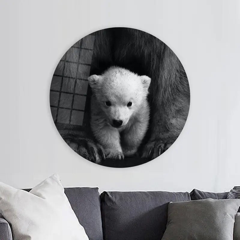 エレガントなシロクマ キャンバス: 野生の自然の動物写真アート