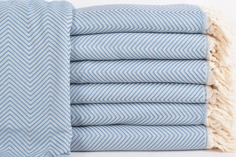 Turkish Towel Beach Blanket, Housewarming Gift, Turkish Blanket, 92x80 Cotton Striped Towel, Home Gift, Turkish Bedspread, Bachelorette Party Favors - 2