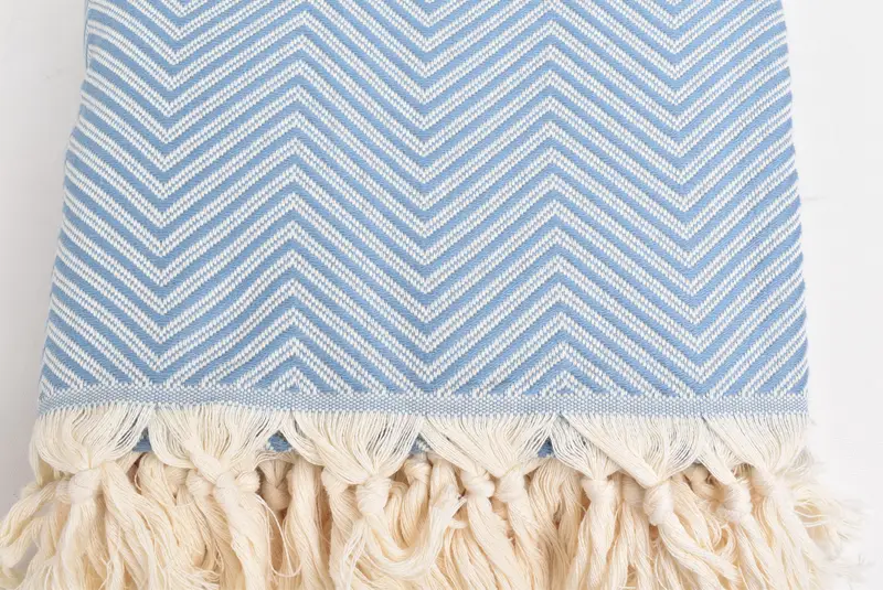 Turkish Towel Beach Blanket, Housewarming Gift, Turkish Blanket, 92x80 Cotton Striped Towel, Home Gift, Turkish Bedspread, Bachelorette Party Favors - 5