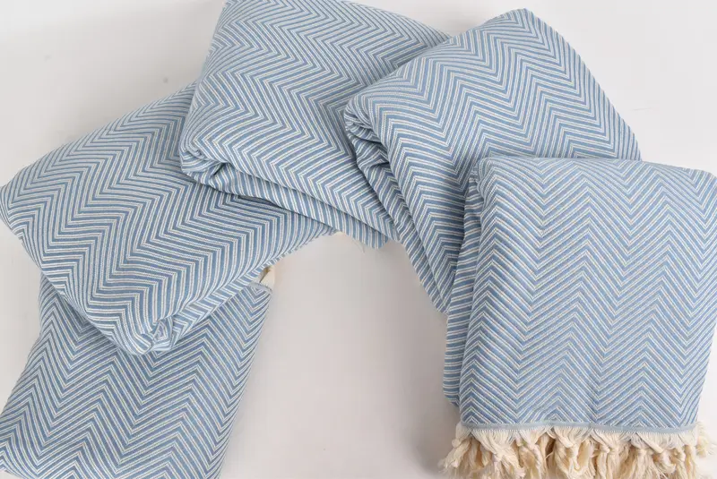 Turkish Towel Beach Blanket, Housewarming Gift, Turkish Blanket, 92x80 Cotton Striped Towel, Home Gift, Turkish Bedspread, Bachelorette Party Favors - 4
