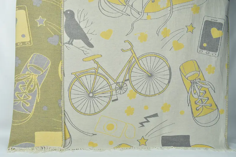 84x64 Cotton Bicycle Design Towel, Custom Blanket, Personalize Gift, Spooky Bachelorette Party, Bachelorette Party Favors, Throw Blanket Couch - 1