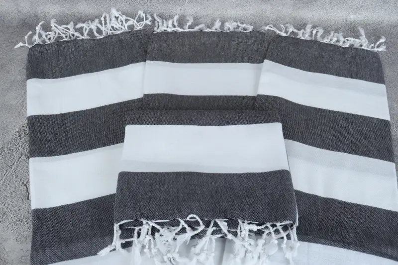Fouta towel, Best Friend Christmas Gift, Gym Towel, 70x40 Cotton Striped Towel, Luxury towel, Beach Towel Bulk, Turkish fouta towel for outdoor use - 4