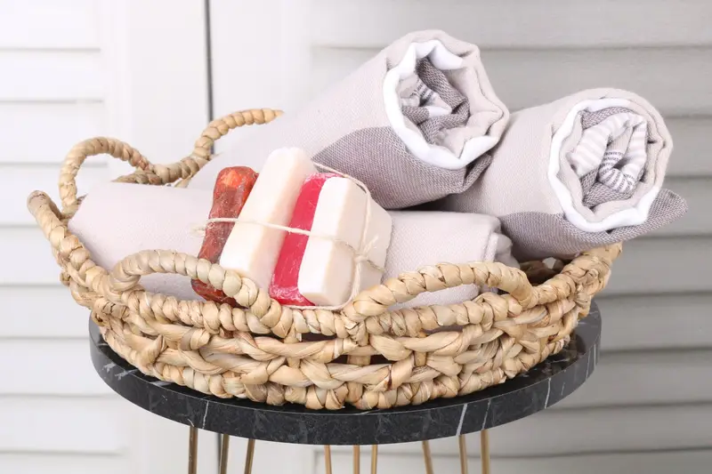 68x40 Cotton Striped Towel, Organic Towel, Bachelor Party Gifts, Bridesmaid Gift, Family Gift Basket, Organic Turkish towel, Absorbent Turkish towel - 4