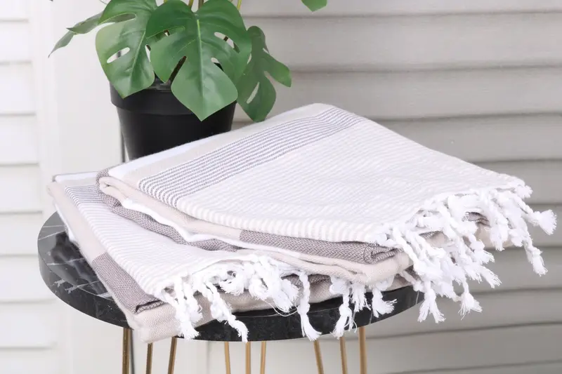 68x40 Cotton Striped Towel, Organic Towel, Bachelor Party Gifts, Bridesmaid Gift, Family Gift Basket, Organic Turkish towel, Absorbent Turkish towel - 3