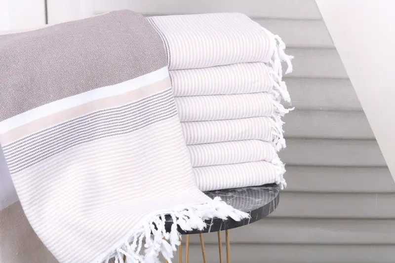 68x40 Cotton Striped Towel, Organic Towel, Bachelor Party Gifts, Bridesmaid Gift, Family Gift Basket, Organic Turkish towel, Absorbent Turkish towel - 1