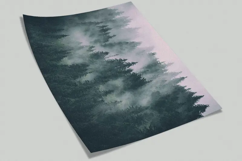 View Wall Art, Nature Landscape Wallpaper, Misty Mountain Wall Paper, Misty Forest Mural, Forest Wallpaper, Forest Landscape Wall Mural, - 8