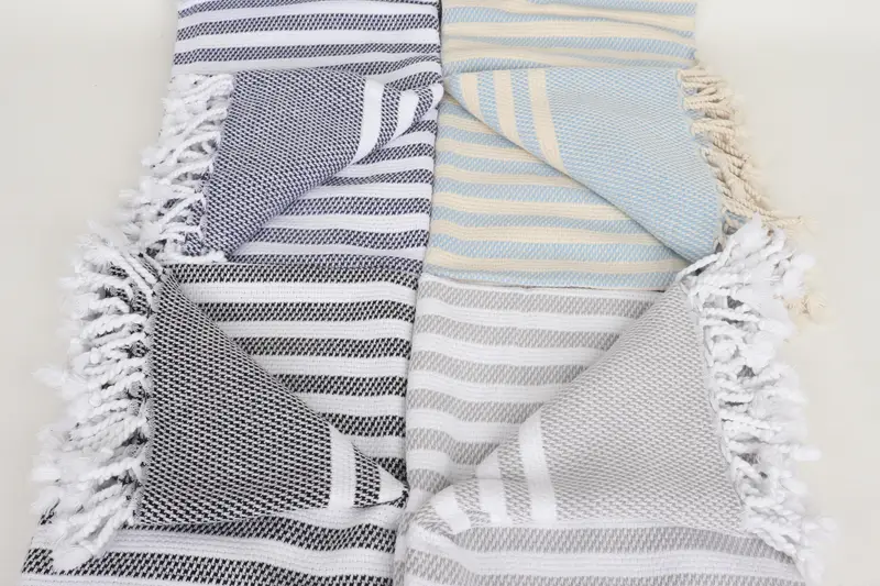 Monogram Beach Towel, Valentines Day Gift, Bath towel, 68x40 Cotton Striped Towel, Organic cotton Turkish peshtemal towel, Large Turkish Towel - 4
