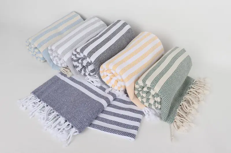 Monogram Beach Towel, Valentines Day Gift, Bath towel, 68x40 Cotton Striped Towel, Organic cotton Turkish peshtemal towel, Large Turkish Towel - 5