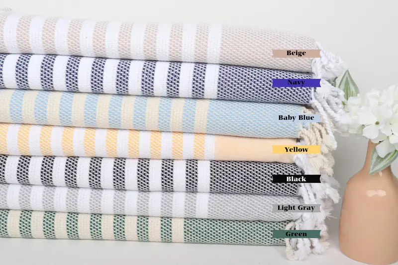 Monogram Beach Towel, Valentines Day Gift, Bath towel, 68x40 Cotton Striped Towel, Organic cotton Turkish peshtemal towel, Large Turkish Towel - 1