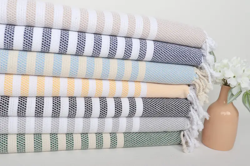 Monogram Beach Towel, Valentines Day Gift, Bath towel, 68x40 Cotton Striped Towel, Organic cotton Turkish peshtemal towel, Large Turkish Towel - 2