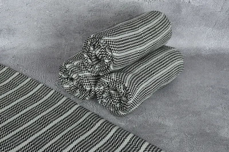 Personalized Wedding Gift, Cotton towel, Embroidered Towel, Christmas Gift, Luxury Turkish beach towel with fringe, 70x40 Cotton Striped Towel - 8