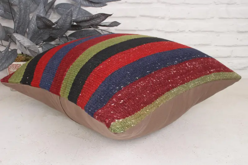 Cushion Case, 20x20 Green Cushion Case, Vintage Pillow, Home Decor Pillow, Colorful Cushion, Turkish Bench Pillow, Pillow for Sofa - 6