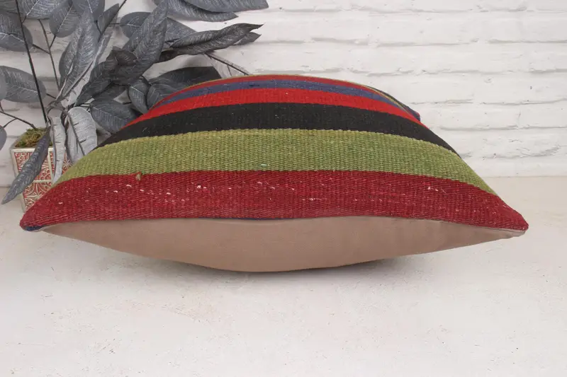 Cushion Case, 20x20 Green Cushion Case, Vintage Pillow, Home Decor Pillow, Colorful Cushion, Turkish Bench Pillow, Pillow for Sofa - 5