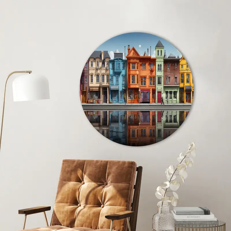 Elegant Cityscape Printed Glass: Modern Elegance for Your Home