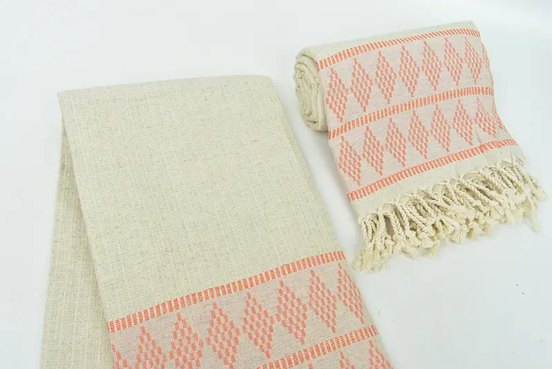 Sand-Resistant Peshtemal, 70x36 Linen Kilim Design Towel, Bachelor Bachelorette Party Favors, Handmade Gift, Turkish hand towel, Personalized Gift - 7