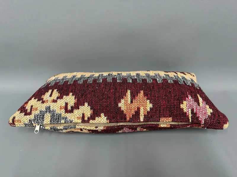 Ethnic Pillow Cover Pillow Cover, Kilim Pillow Cover, Pillow, 10x20 Yellow Cushion, Retro Cushion Case, Pillow for Sofa, Throw Kilim Pillow - 7