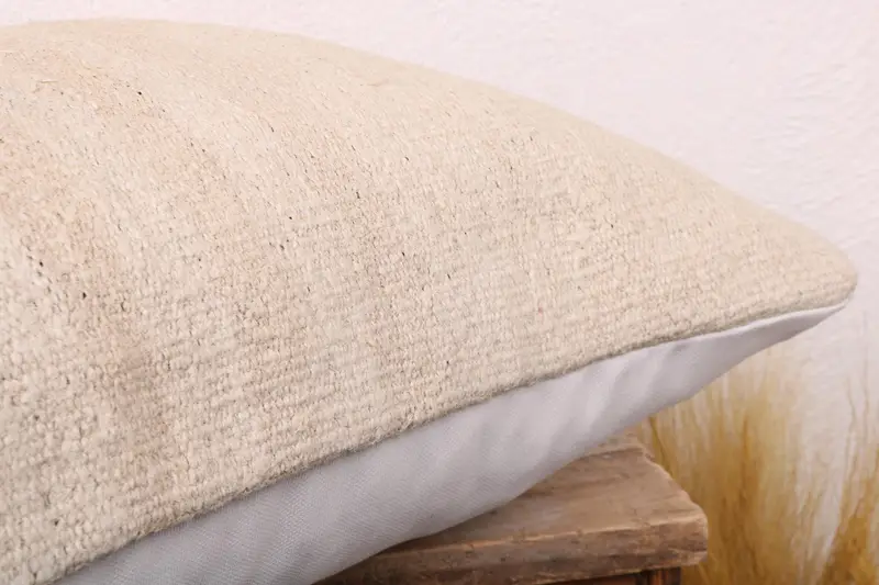 Kilim Pillow, Cushion Case, 16x24 Beige Pillow Cover, Sofa Bolster Pillow Cover, Farmhouse Pillow, Home Decor Pillow, Interior Designer Pillow - 6