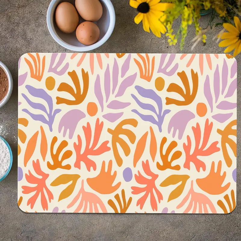 Boho Yapraklı Cam Kesme Tahtası, Modern Mutfağın Temeli