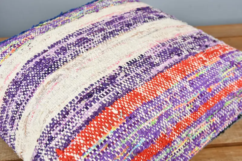 Kilim Rug Cushion Cover, Pillow Case, Vintage Pillow, Turkish Pillow, Home Decor Pillow, 16x16 Purple Cushion Cover, Outdoor Bolster Pillow Case - 4