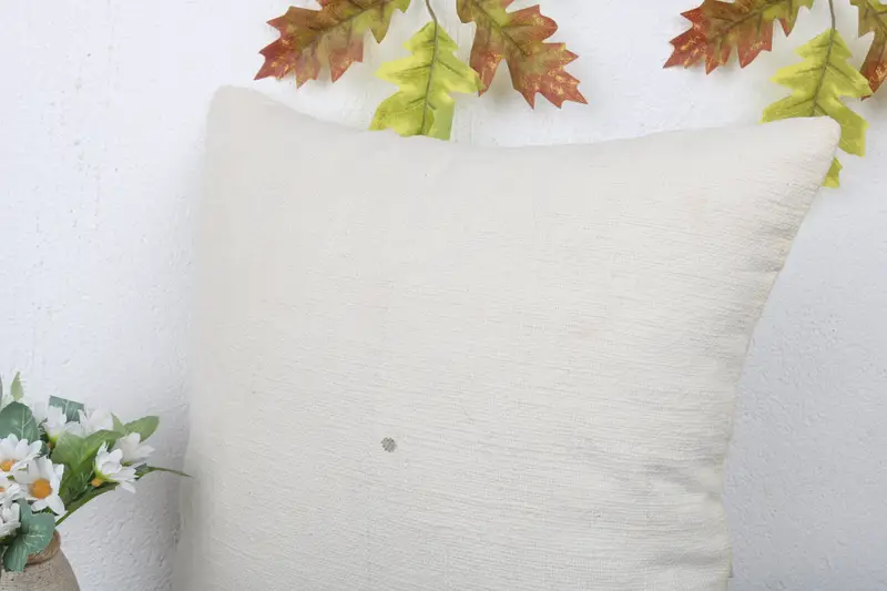 Vintage Kilim Pillow, Ethnic Pillow Case, Cushion Case, Art Deco Cushion Case, 16x16 White Cushion Case, Antique Pillows, Throw Kilim Pillow - 5