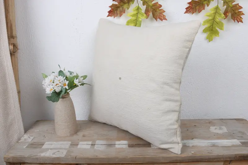 Vintage Kilim Pillow, Ethnic Pillow Case, Cushion Case, Art Deco Cushion Case, 16x16 White Cushion Case, Antique Pillows, Throw Kilim Pillow - 4