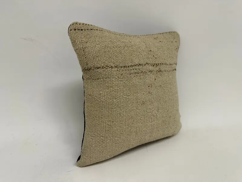 Kilim Pillow, Turkish Pillow, 12x12 Beige Cushion Cover, Cushion Cover, Tribal Cushion, Turkish Corner Pillow Sham, Armchair Cushion, Gift Pillow - 3