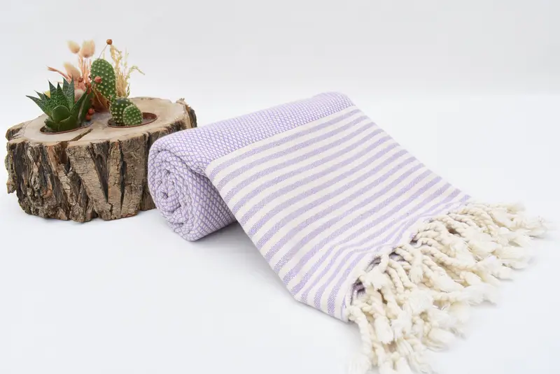 Gift For Him, Custom Beach Towels, Birthday Gift, Turkish beach towel with fringe, Organic towel, 68x32 Cotton Striped Towel, Gift For Her - 5