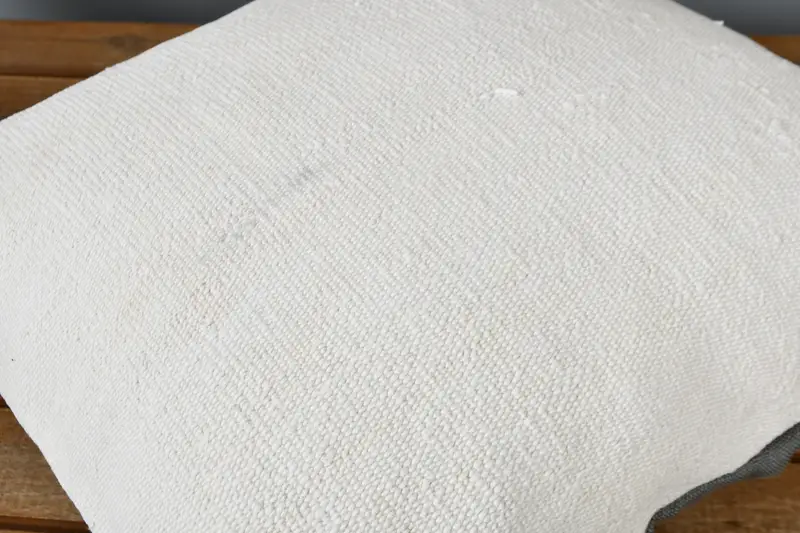 Bolster Pillow Sham, Kilim Pillow Cover, 16x16 White Cushion, Gift Pillow, Pillow, Turkish Rugs Cushion Cover, Boho Pillow - 4