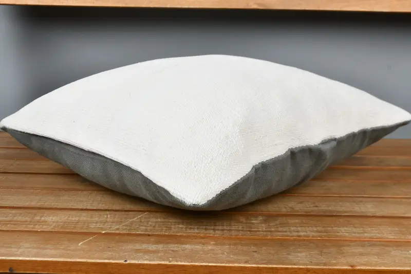 Bolster Pillow Sham, Kilim Pillow Cover, 16x16 White Cushion, Gift Pillow, Pillow, Turkish Rugs Cushion Cover, Boho Pillow - 3