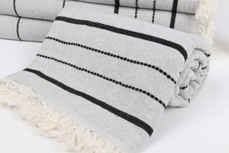 Custom monogram Turkish beach towel USA, Bachelorette Party Favors, Beach Towel Gift, Welcome Wedding Gift, Beach towel, 70x40 Cotton Striped Towel - 4